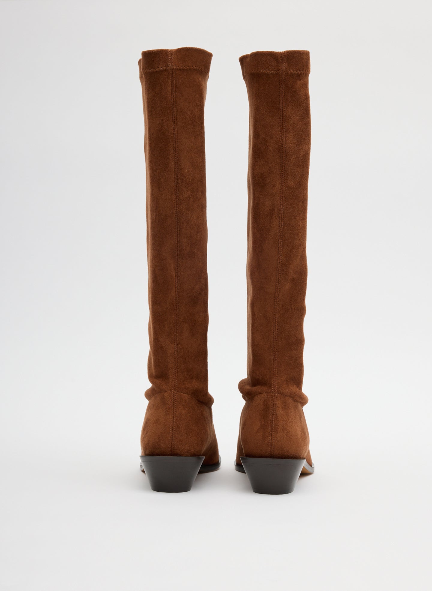 Faux Suede Bronson Boot - Regular Calf | Tibi Light Brown