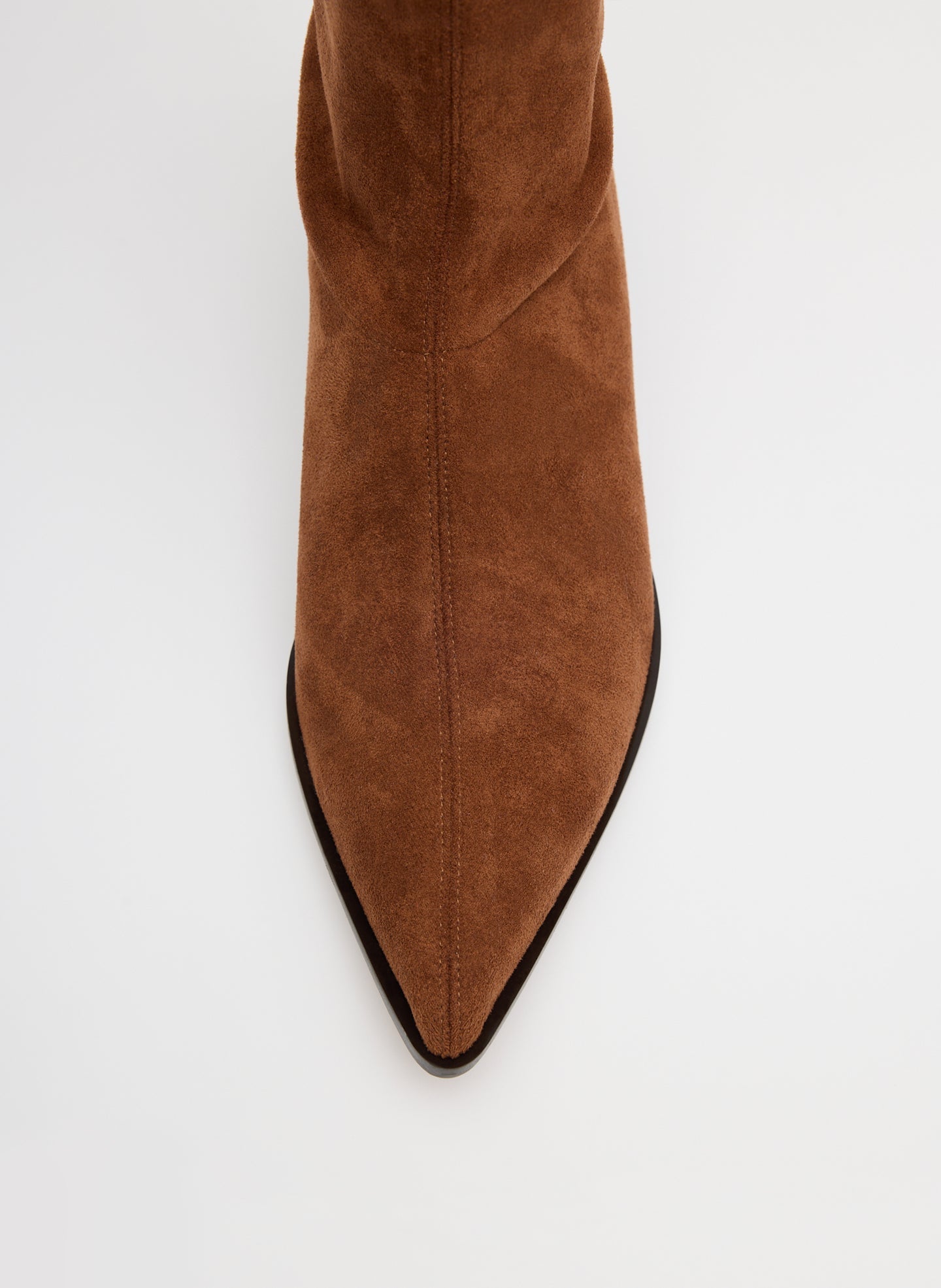 Faux Suede Bronson Boot - Regular Calf | Tibi Light Brown