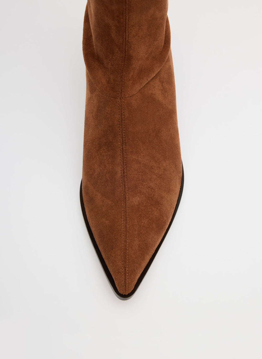 Faux Suede Bronson Boot - Regular Calf | Tibi Light Brown