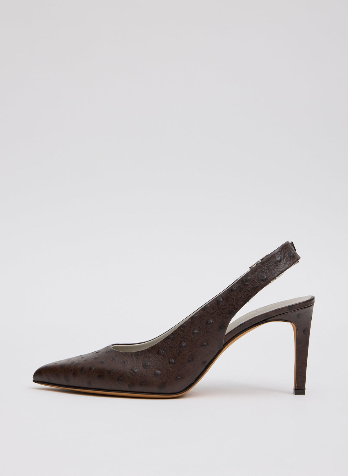 Ostrich Print Reyner Pump | Tibi Dark Brown