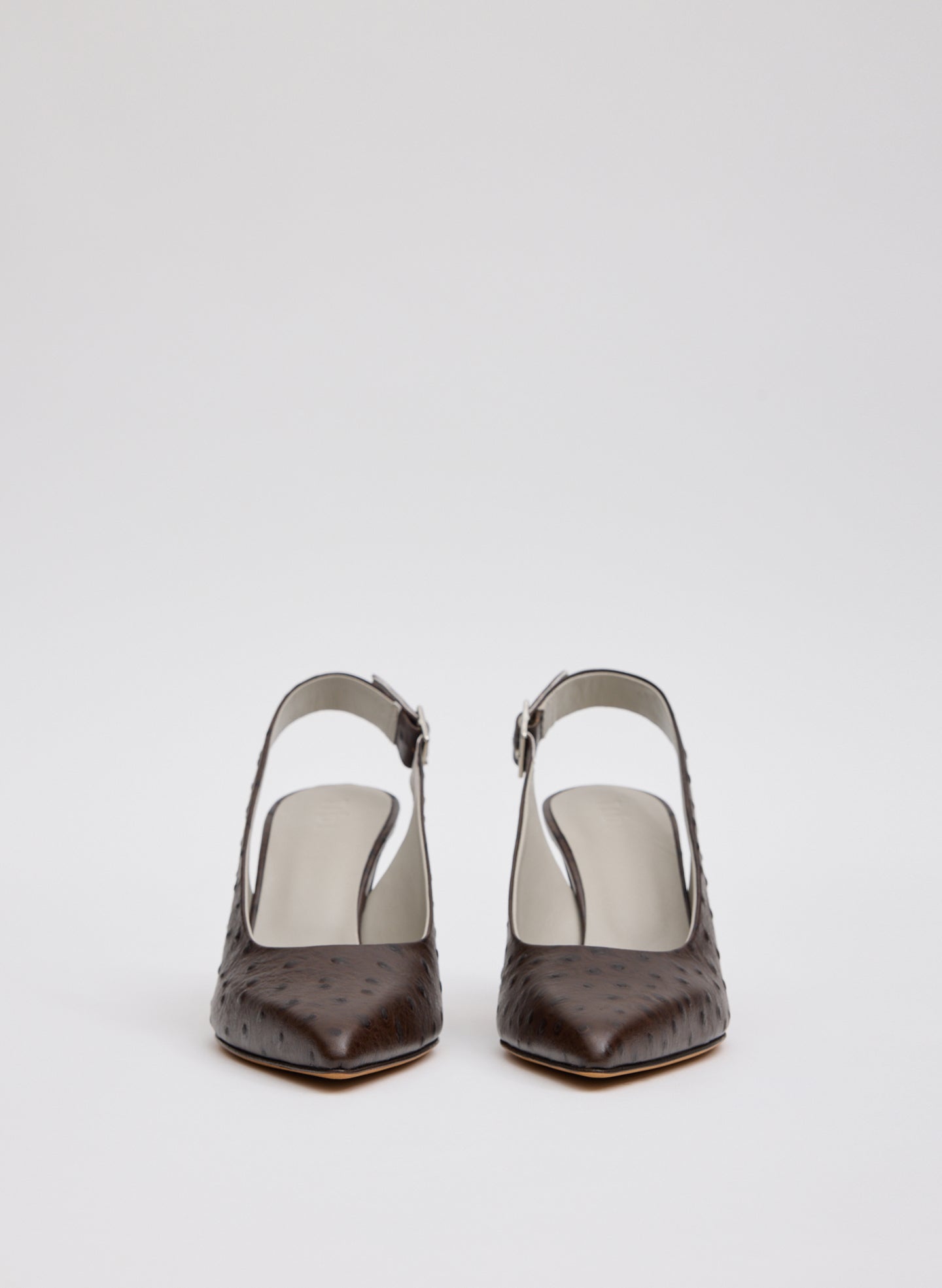 Ostrich Print Reyner Pump | Tibi Dark Brown