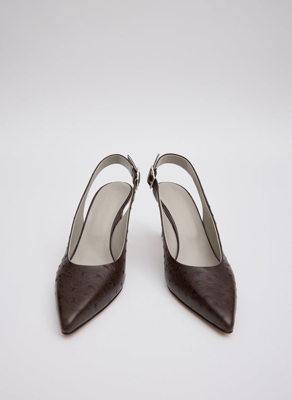 Ostrich Print Reyner Pump | Tibi Dark Brown