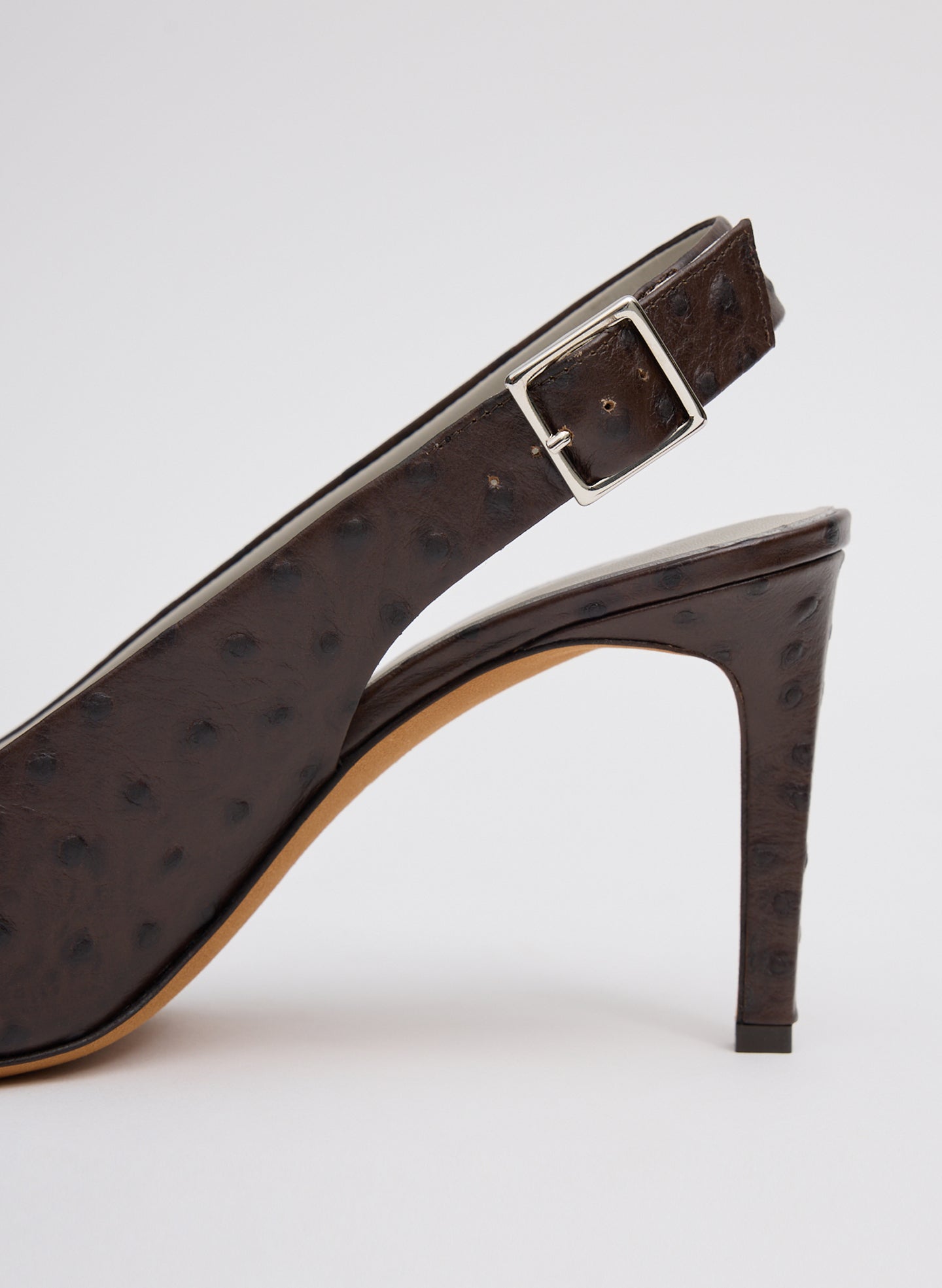 Ostrich Print Reyner Pump | Tibi Dark Brown