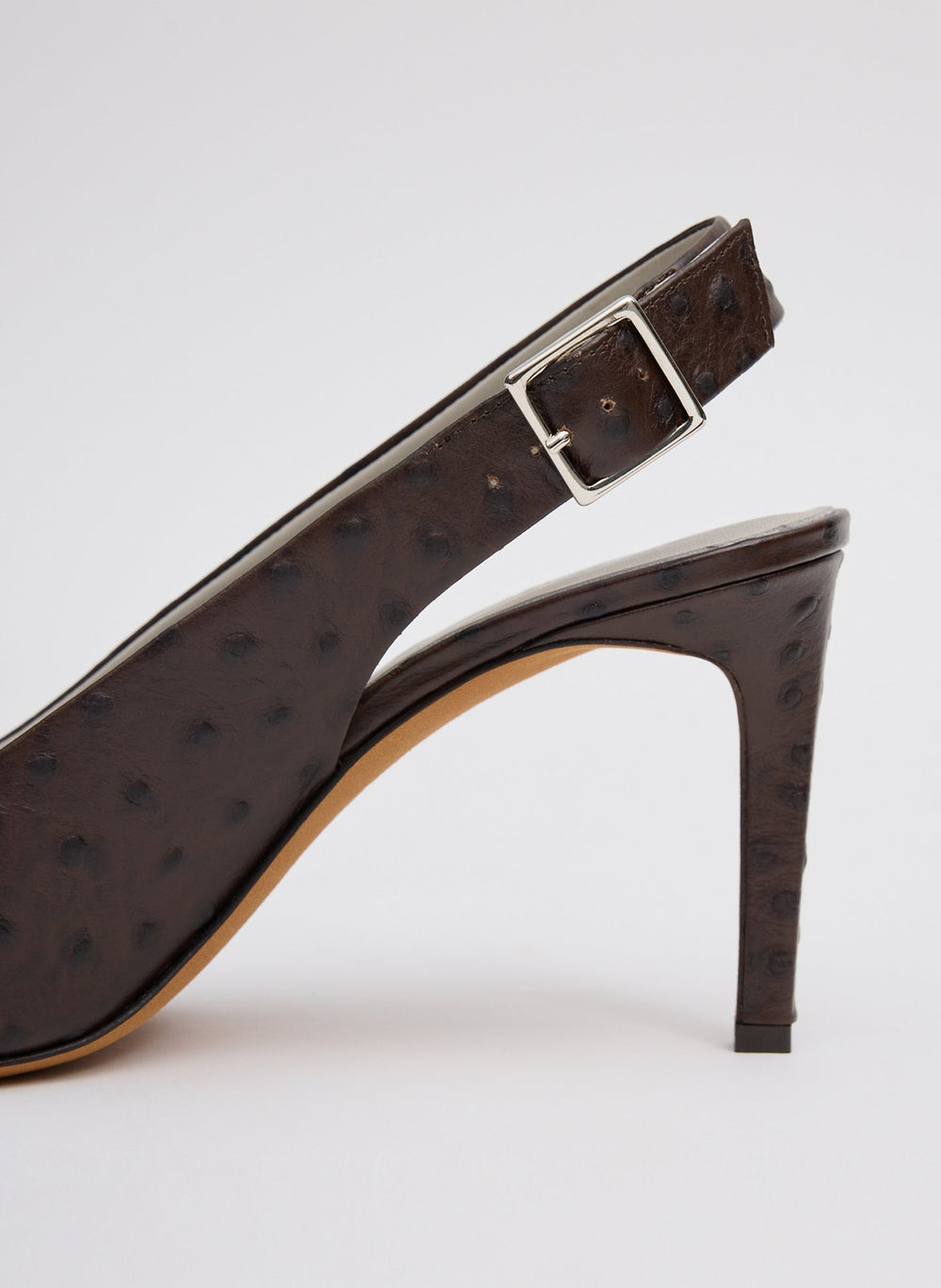 Ostrich Print Reyner Pump | Tibi Dark Brown