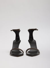 Ostrich Print Erno Heel | Tibi Dark Brown