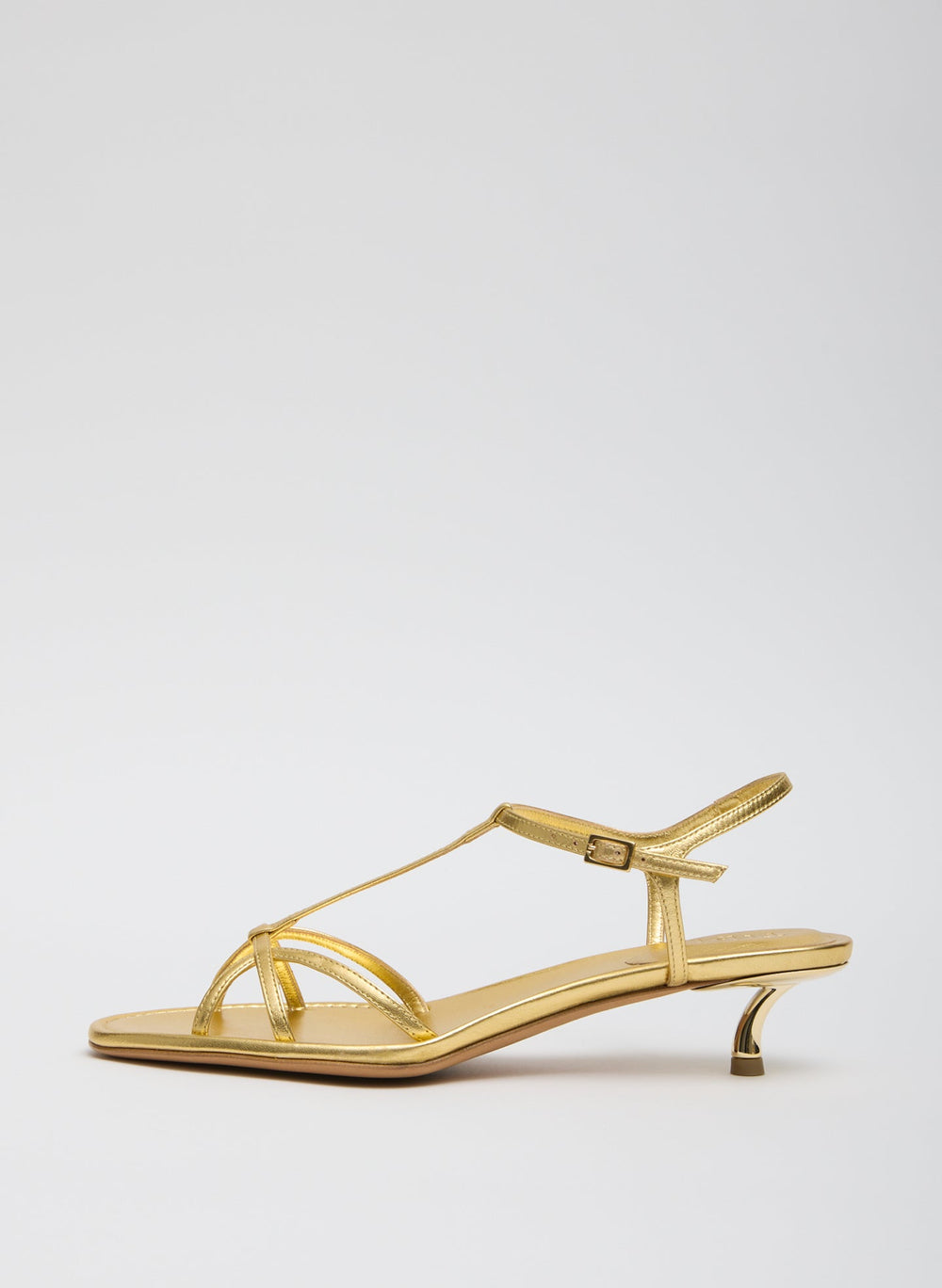 Christopher Metallic Nappa Heel | Tibi Gold