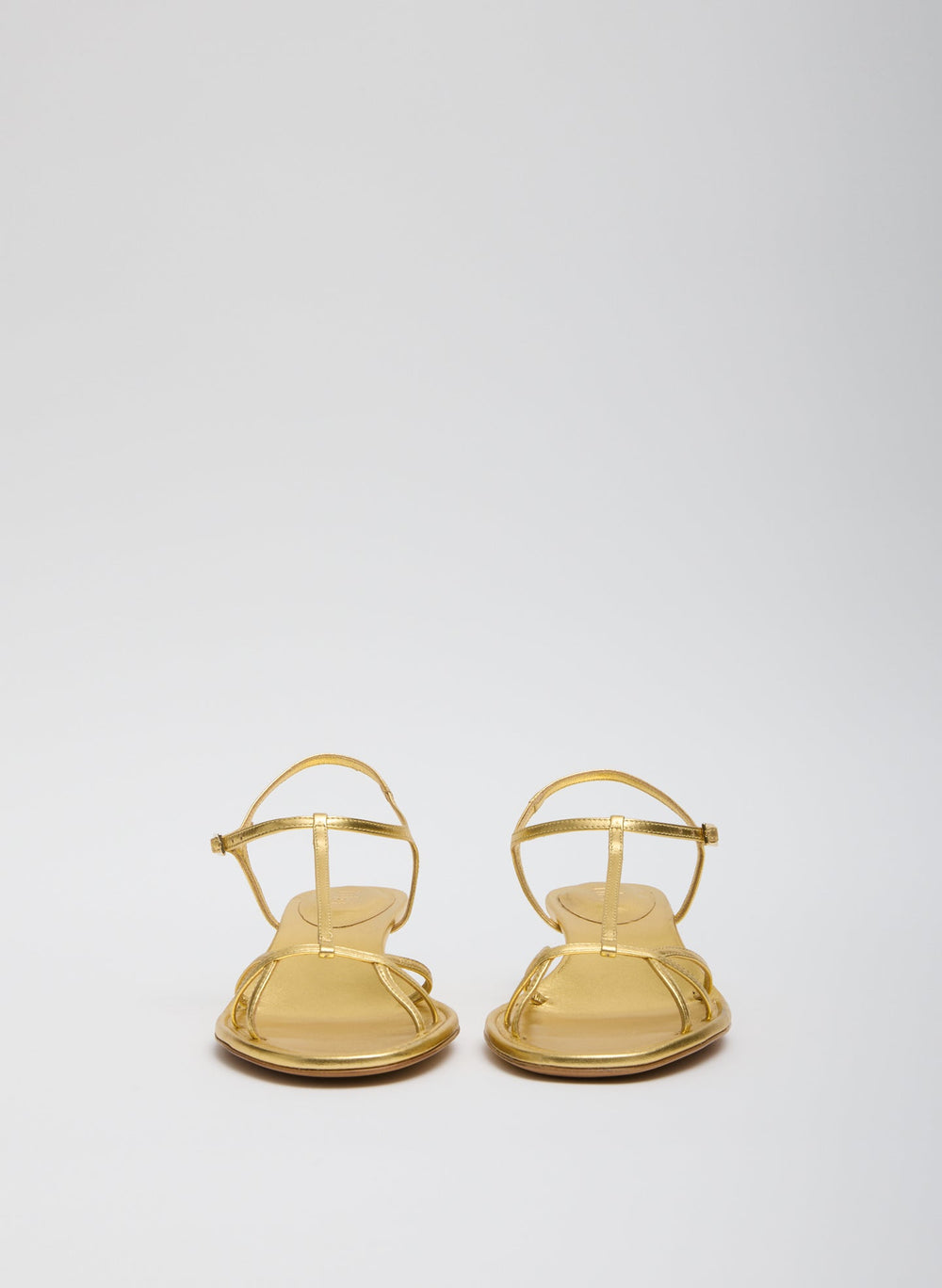 Christopher Metallic Nappa Heel | Tibi Gold