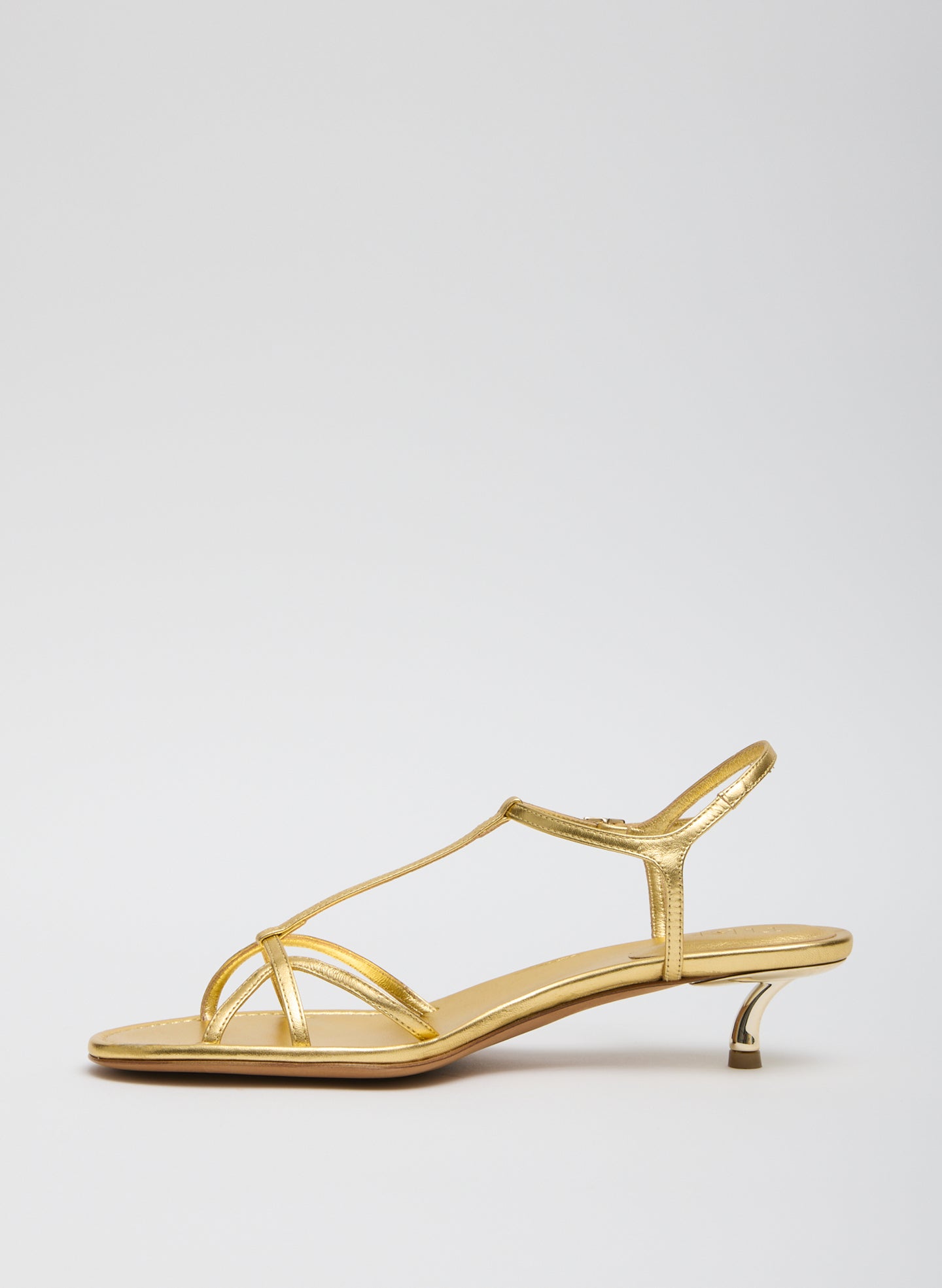 Christopher Metallic Nappa Heel | Tibi Gold
