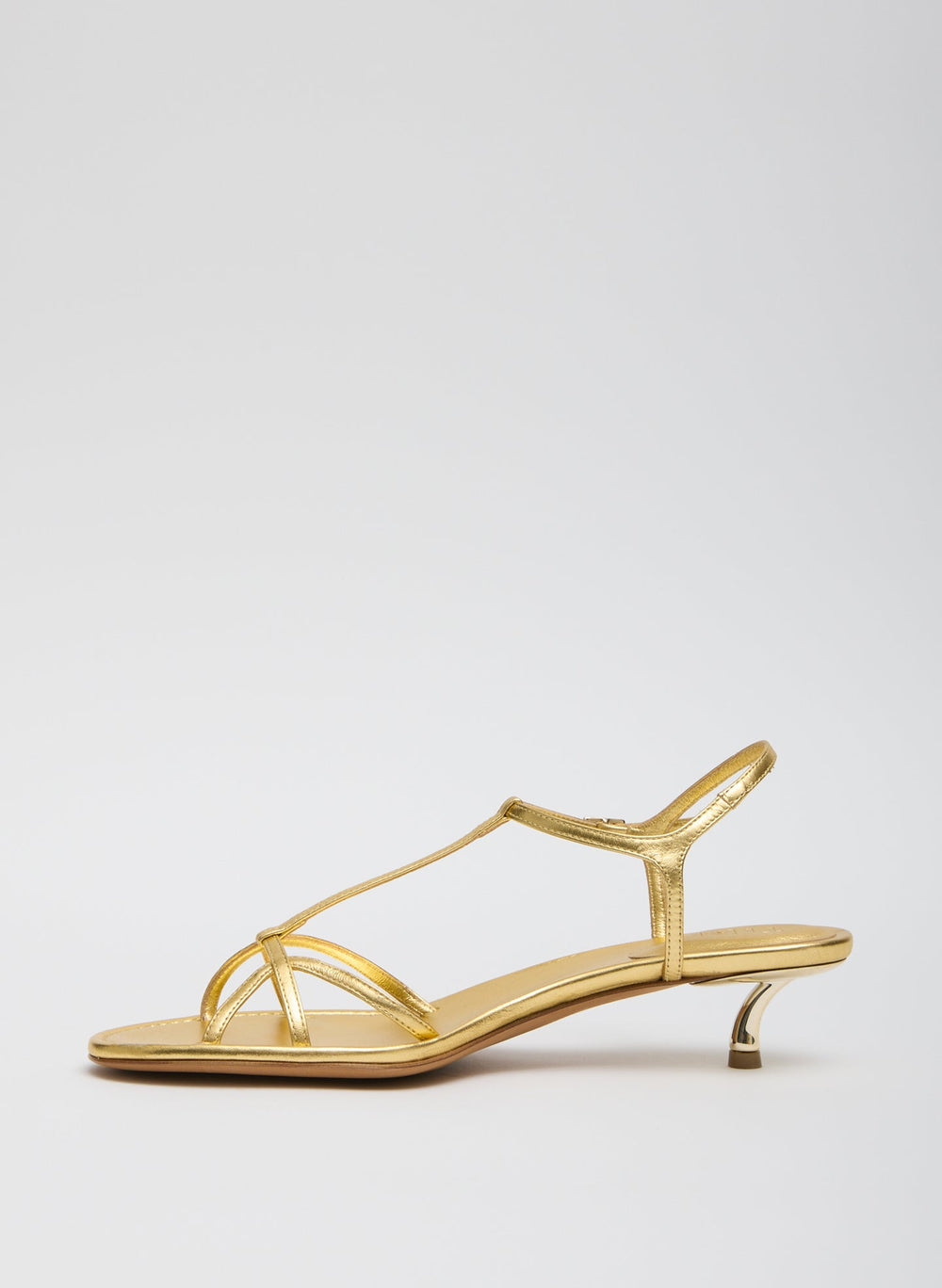 Christopher Metallic Nappa Heel | Tibi Gold
