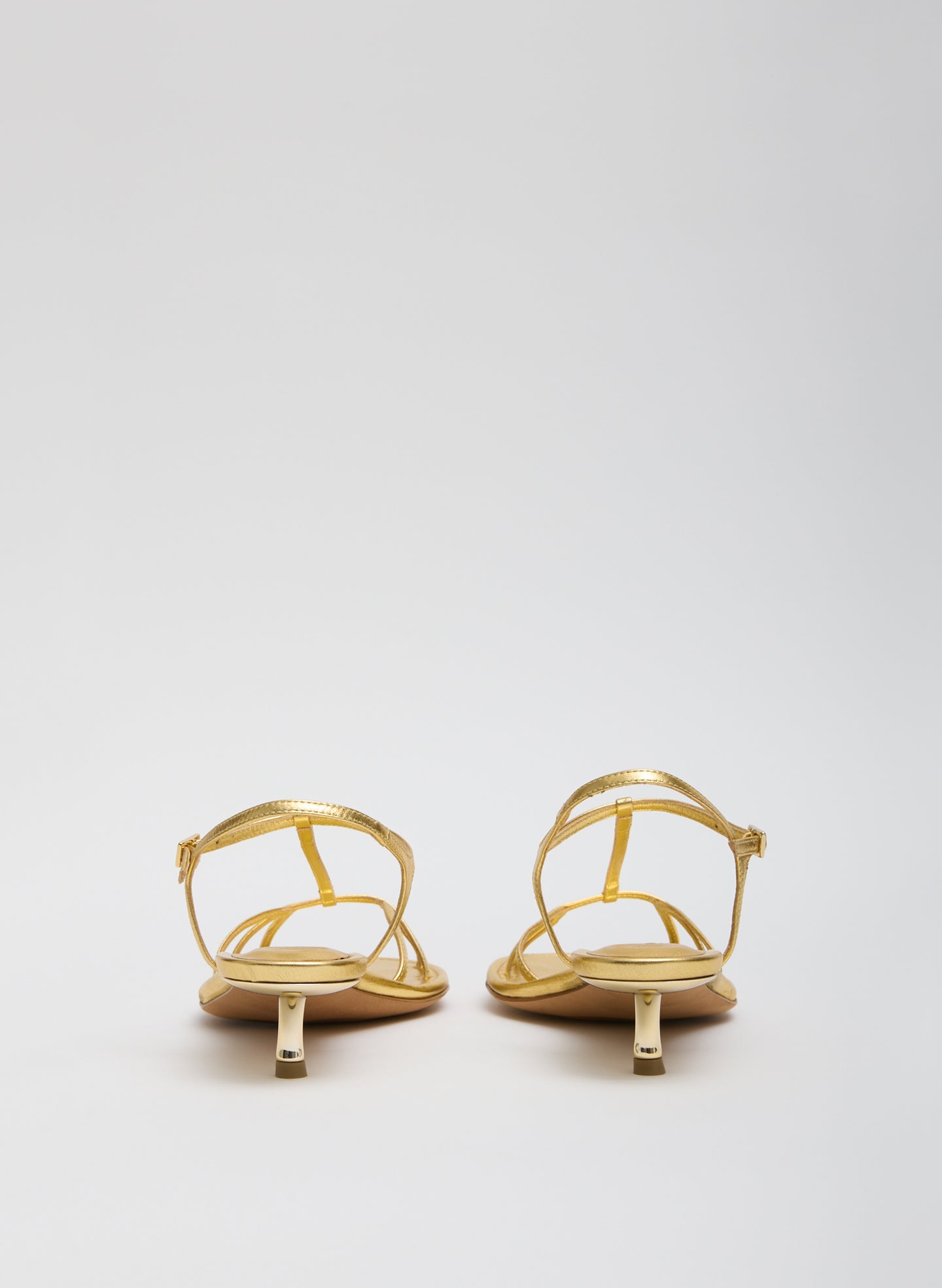 Christopher Metallic Nappa Heel | Tibi Gold