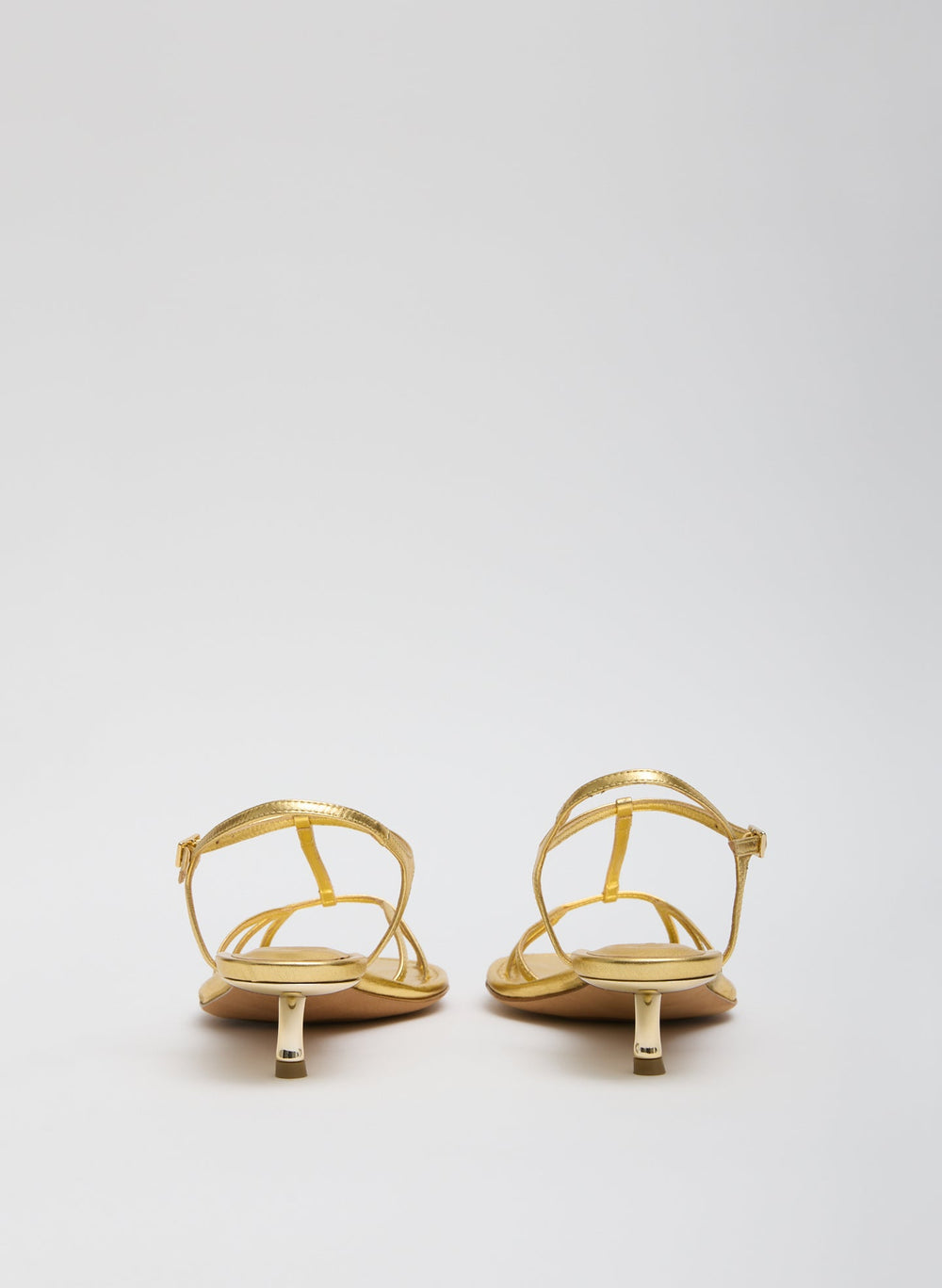 Christopher Metallic Nappa Heel | Tibi Gold