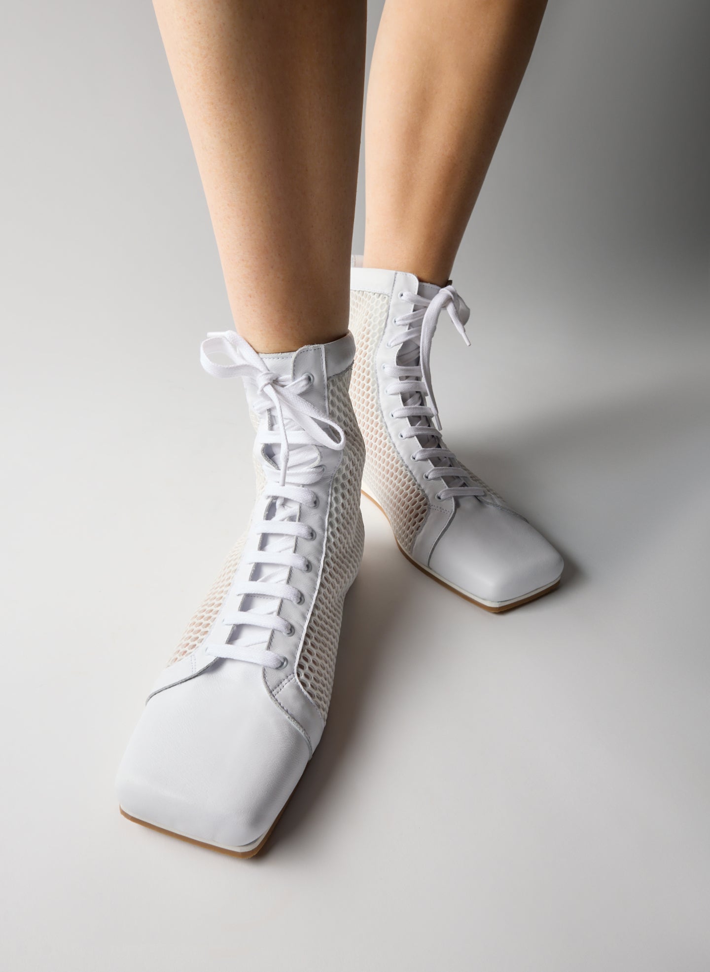 Seth Mesh High Top Sneaker | Tibi White