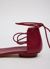 Ali Lace-Up Short Sandal | Tibi Cherry Red