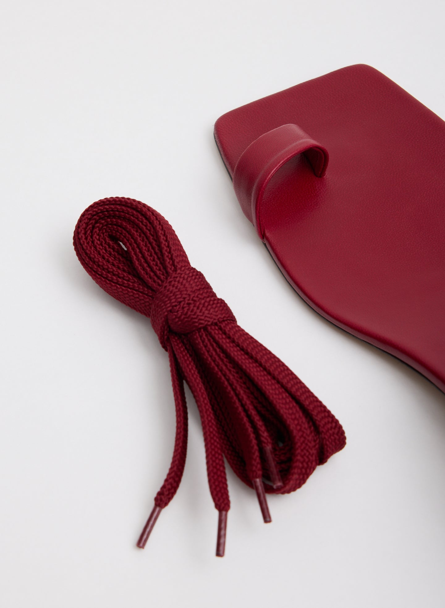 Ali Lace-Up Short Sandal | Tibi Cherry Red