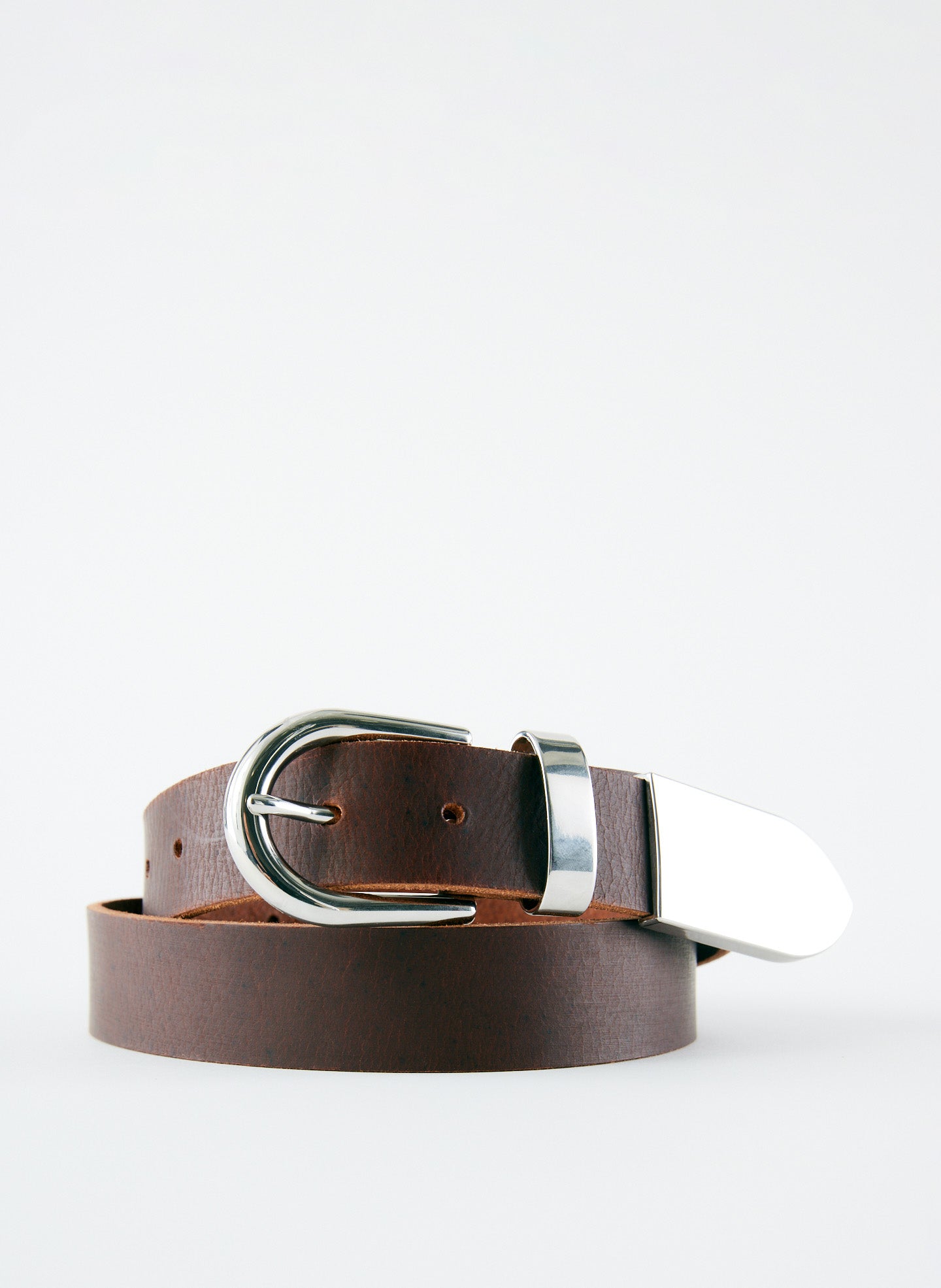 Carlos Leather Belt | Tibi Dark Brown