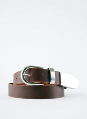 Carlos Leather Belt | Tibi Dark Brown