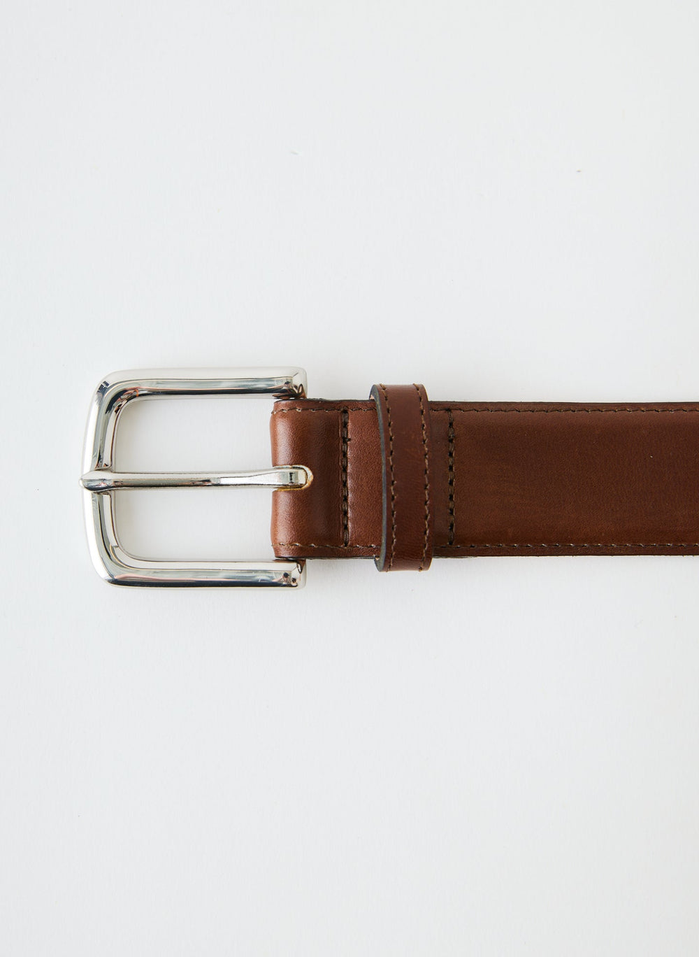 Classic Men's Leather Belt | Tibi Brown