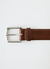 Classic Men's Leather Belt | Tibi Brown