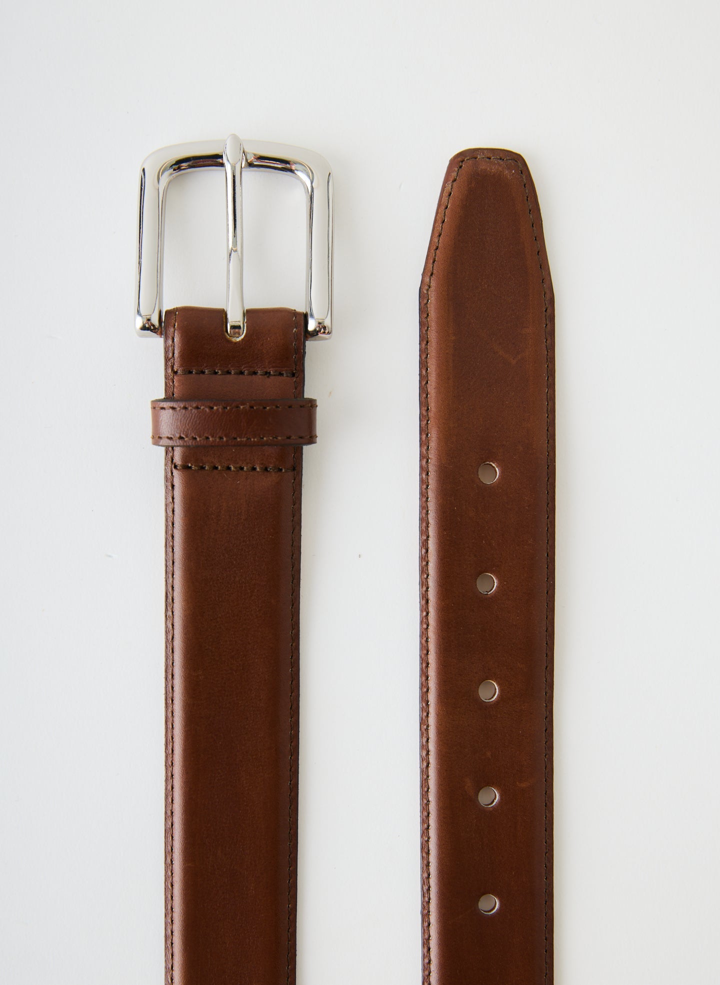 Classic Men's Leather Belt | Tibi Brown