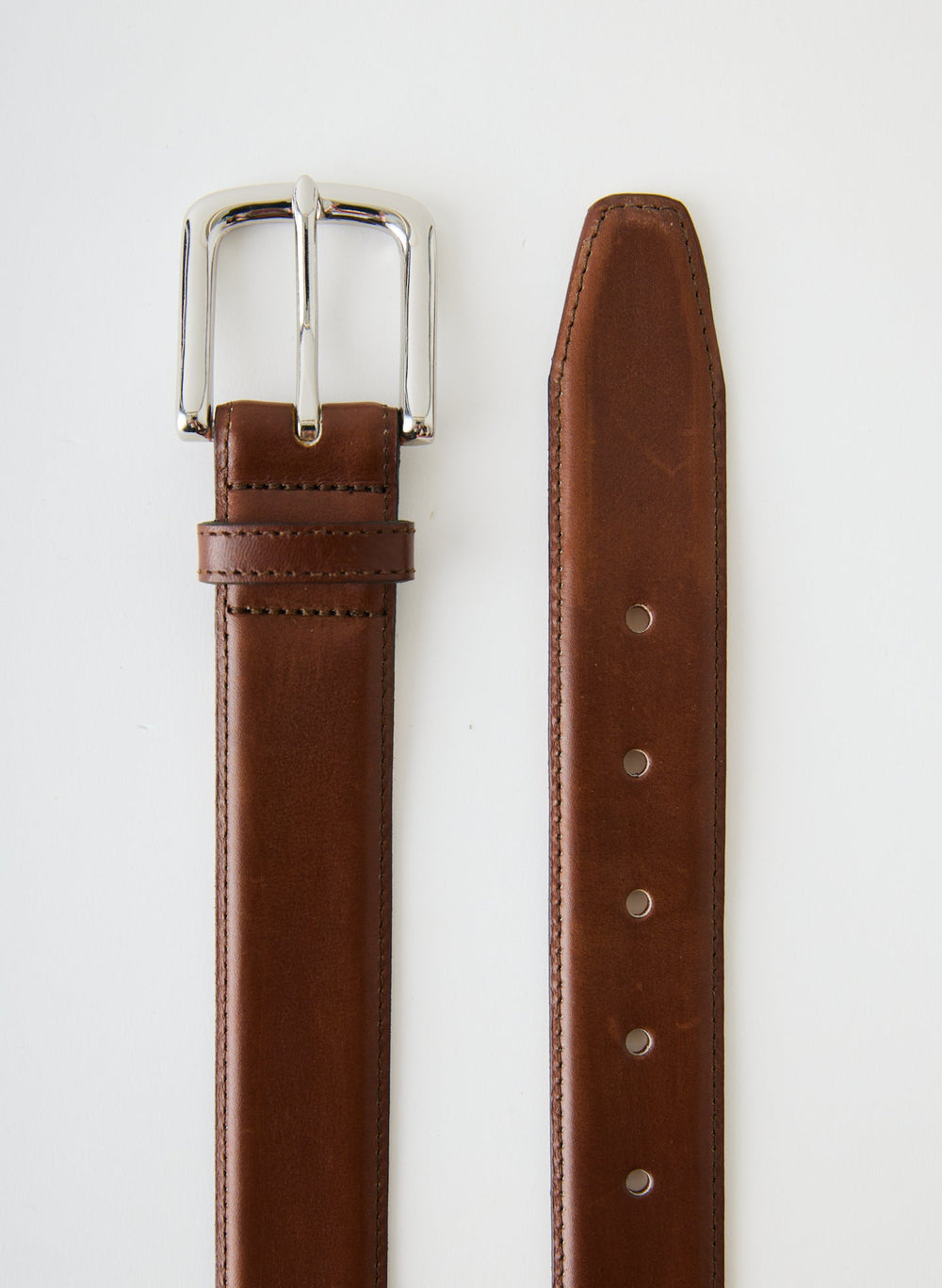 Classic Men's Leather Belt | Tibi Brown