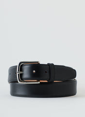 Classic Men's Leather Belt | Tibi Black