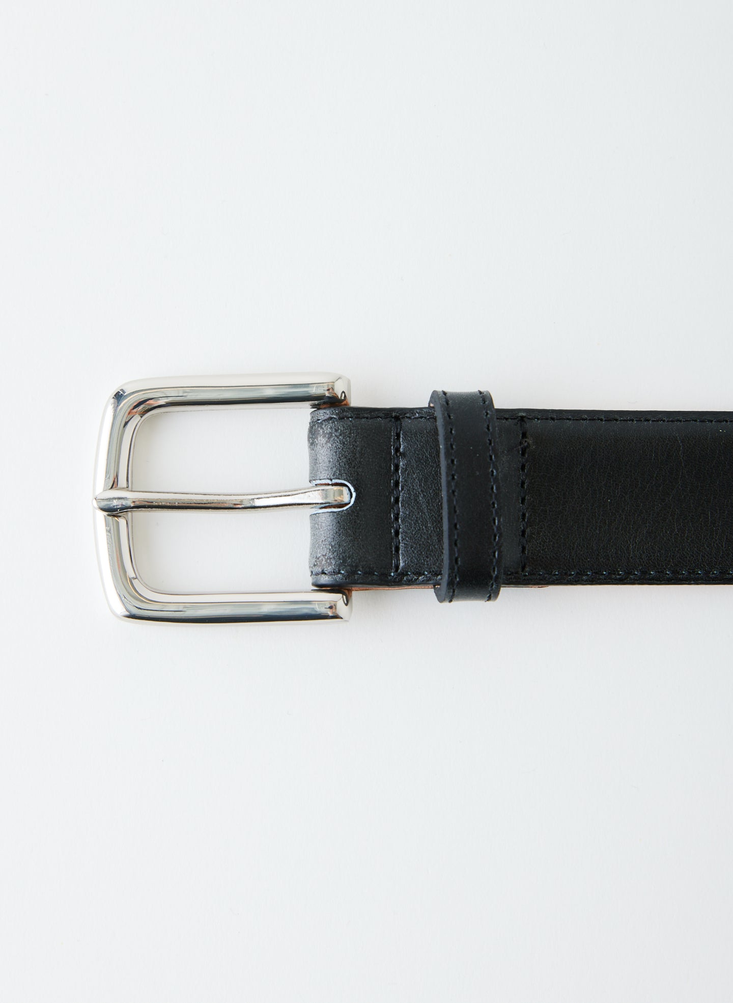 Classic Men's Leather Belt | Tibi Black