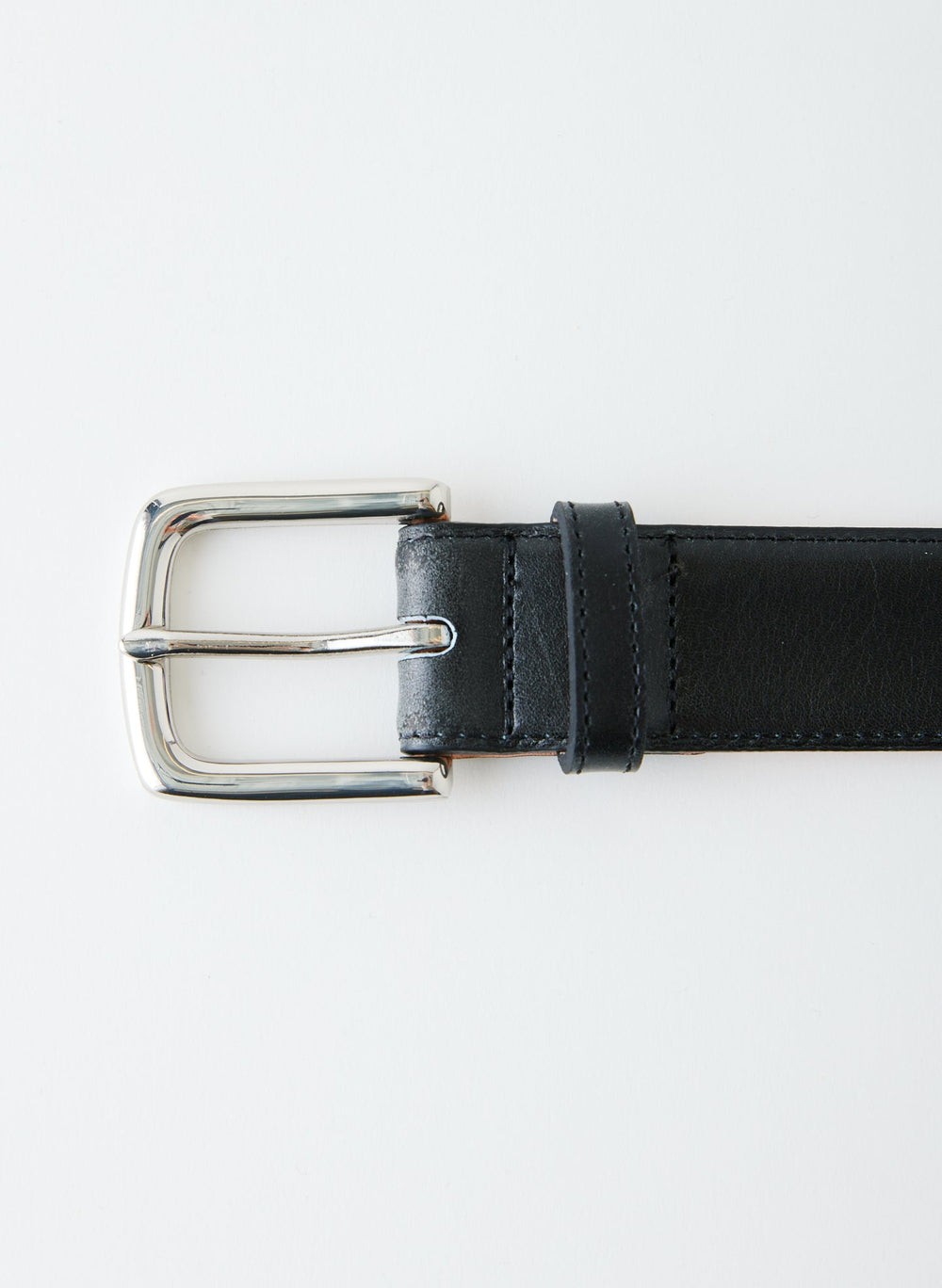 Classic Men's Leather Belt | Tibi Black