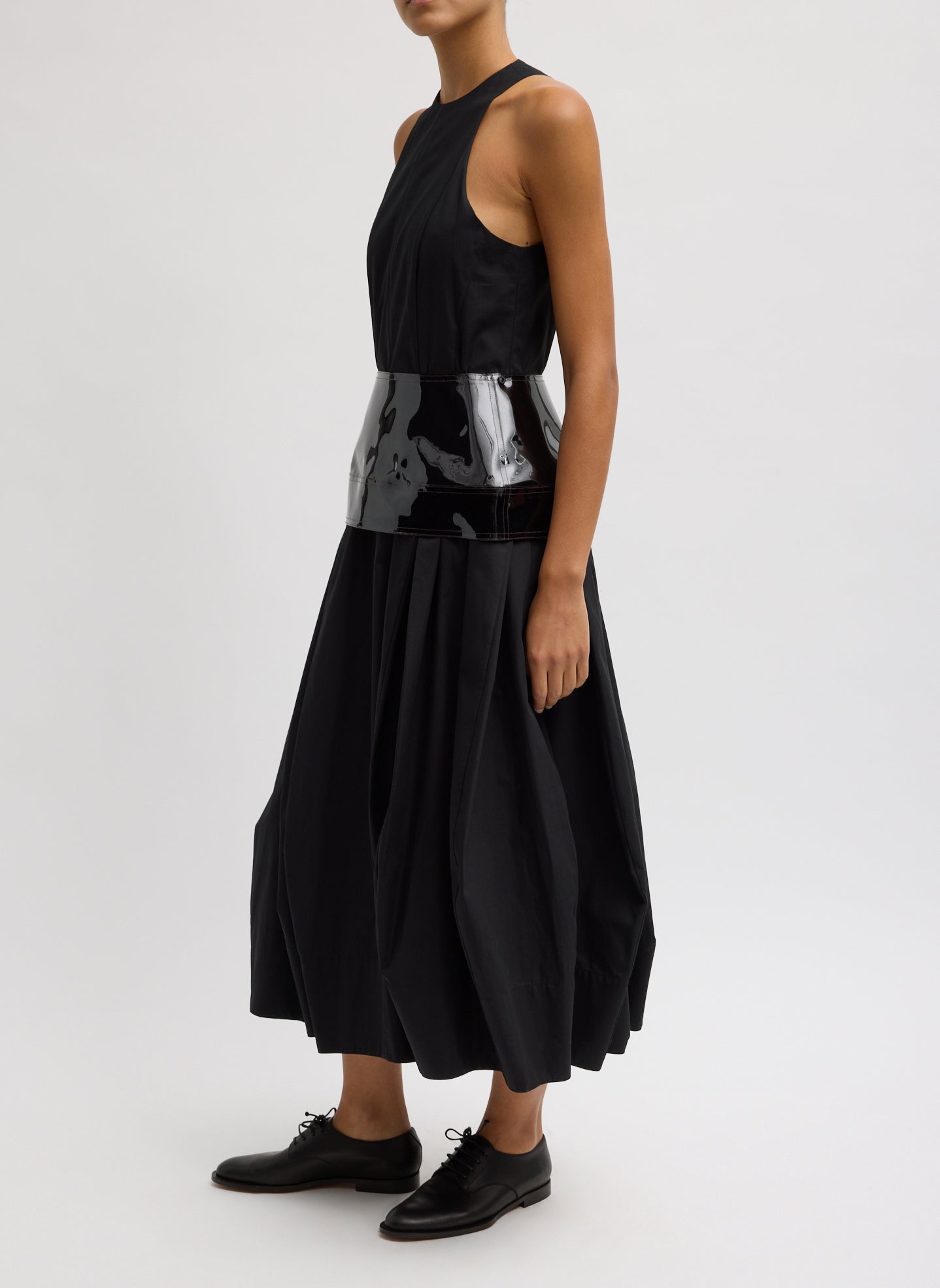 PVC Peplum Belt | Tibi Black