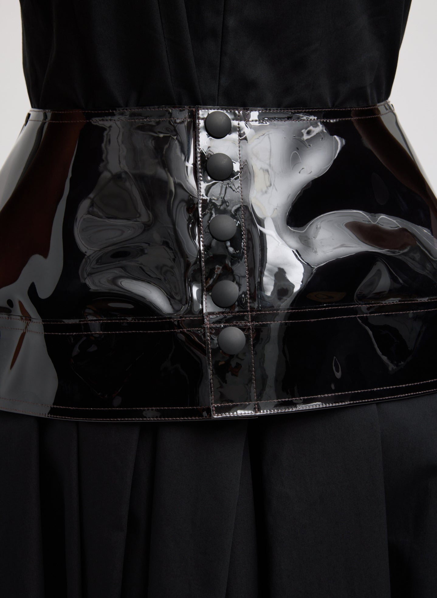 PVC Peplum Belt | Tibi Black