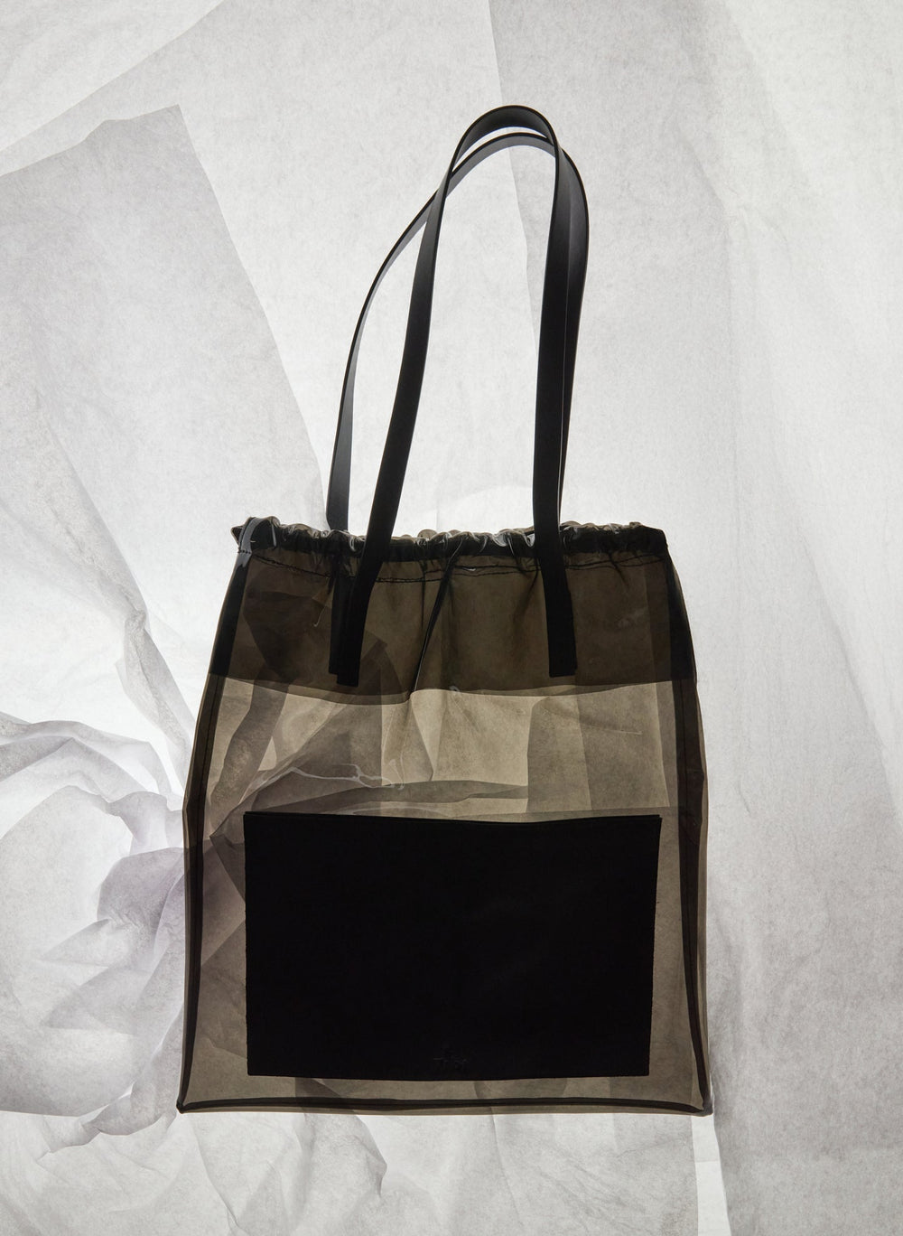 Ruched Lucas Bag | Tibi Clear Black