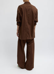 Garment Dyed Silky Cotton Liam Blazer | Tibi Brown