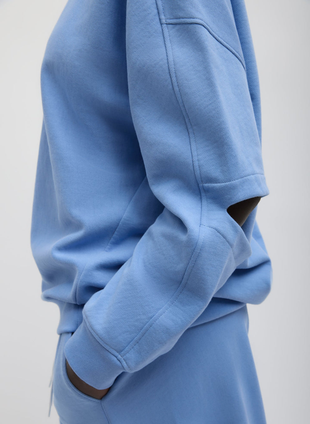 Cocoon Crewneck Sweatshirt | Tibi Light Blue