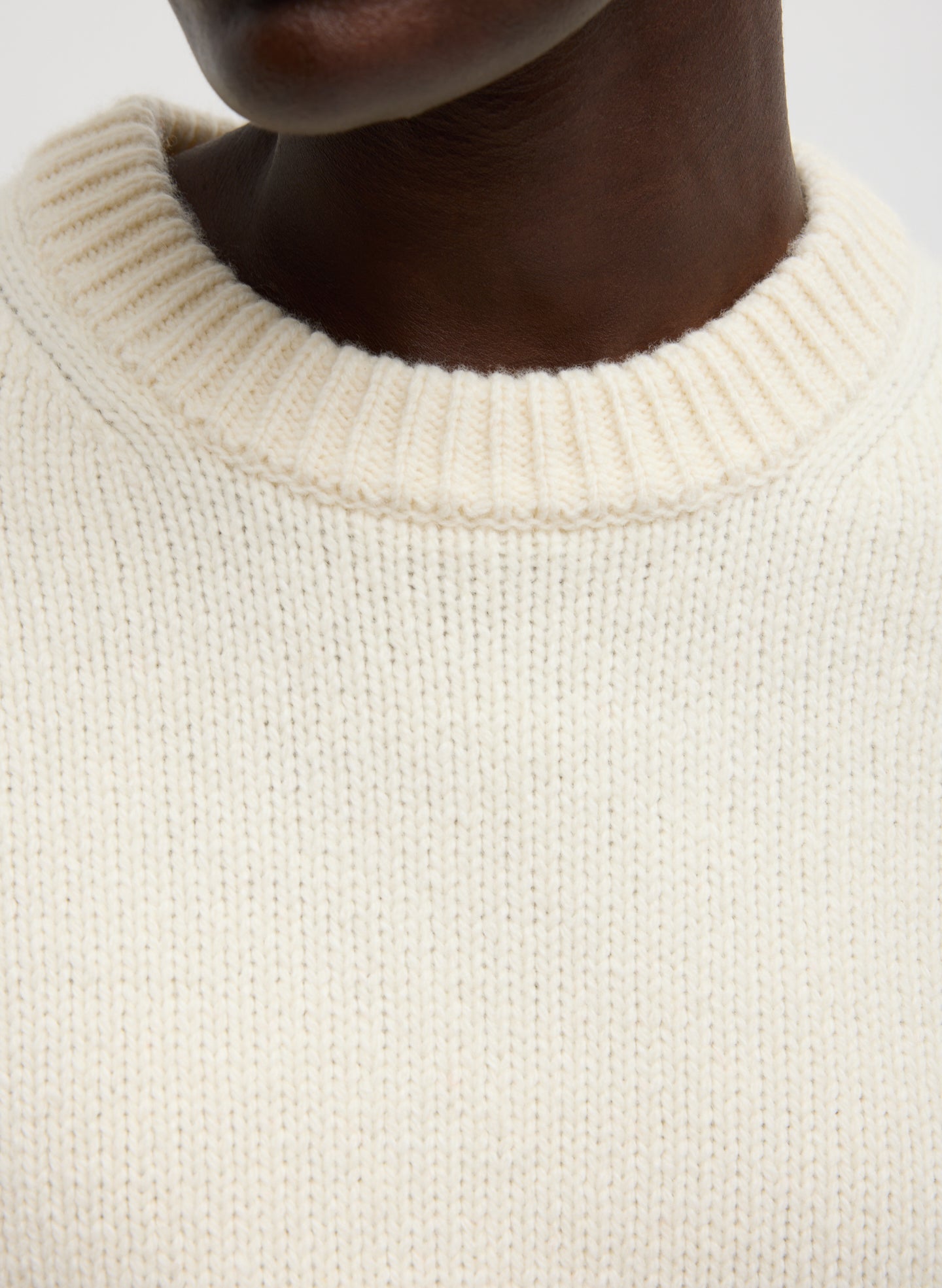 Soft Wool Ski Easy Pullover Crewneck Sweater | Tibi Ivory Multi