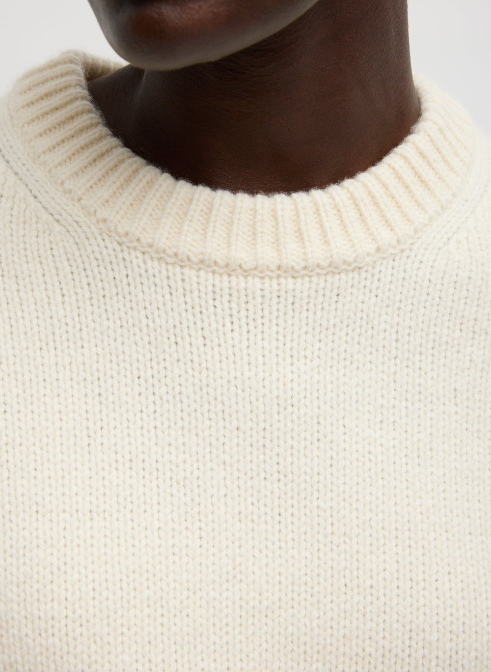 Soft Wool Ski Easy Pullover Crewneck Sweater | Tibi Ivory Multi