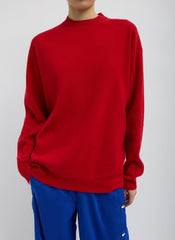 Anna Merino Wool Cut Out Racerback Pullover | Tibi Red