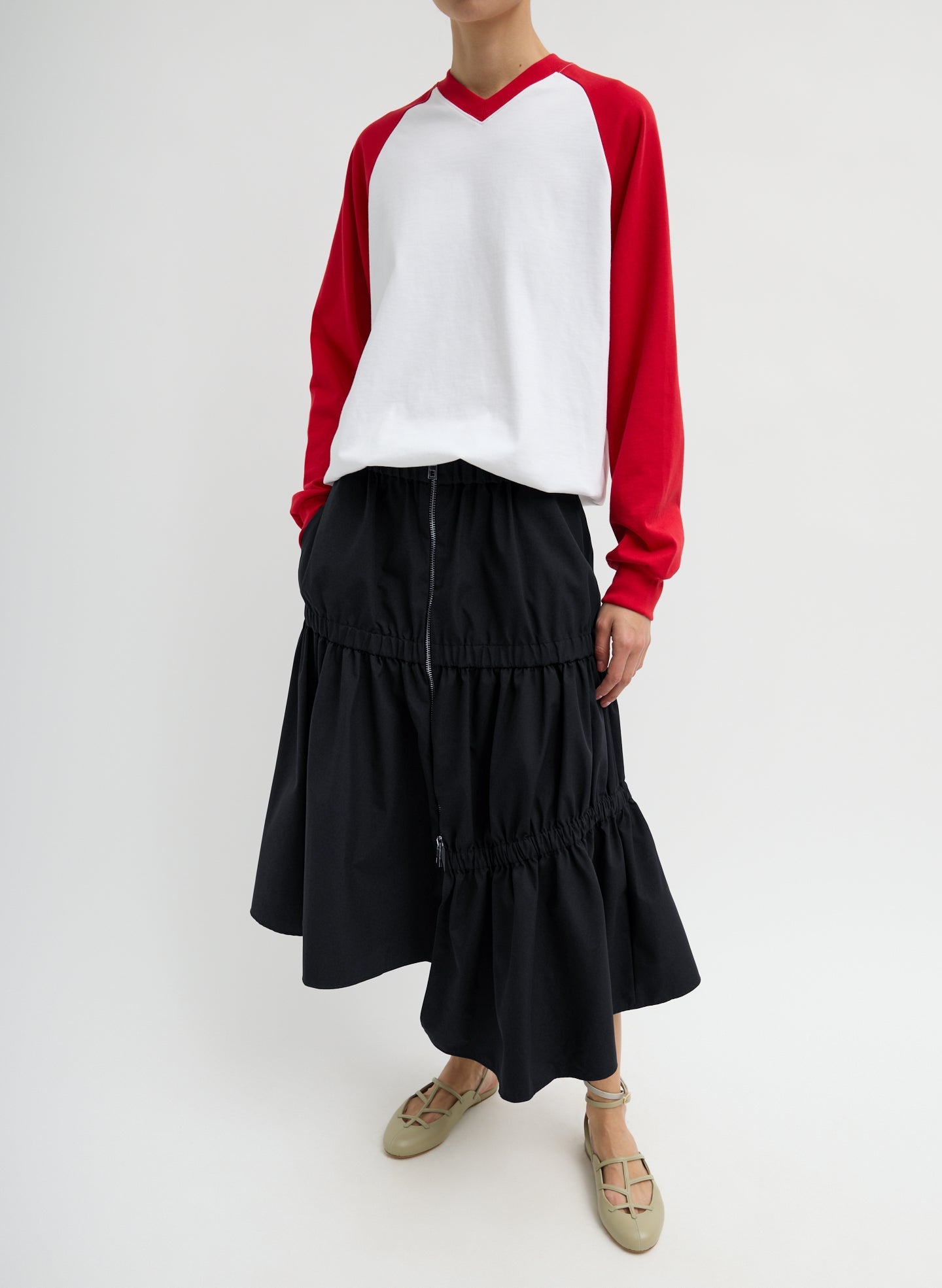 Perfect T-Shirt Vintage Sweatshirt | Tibi Red Multi