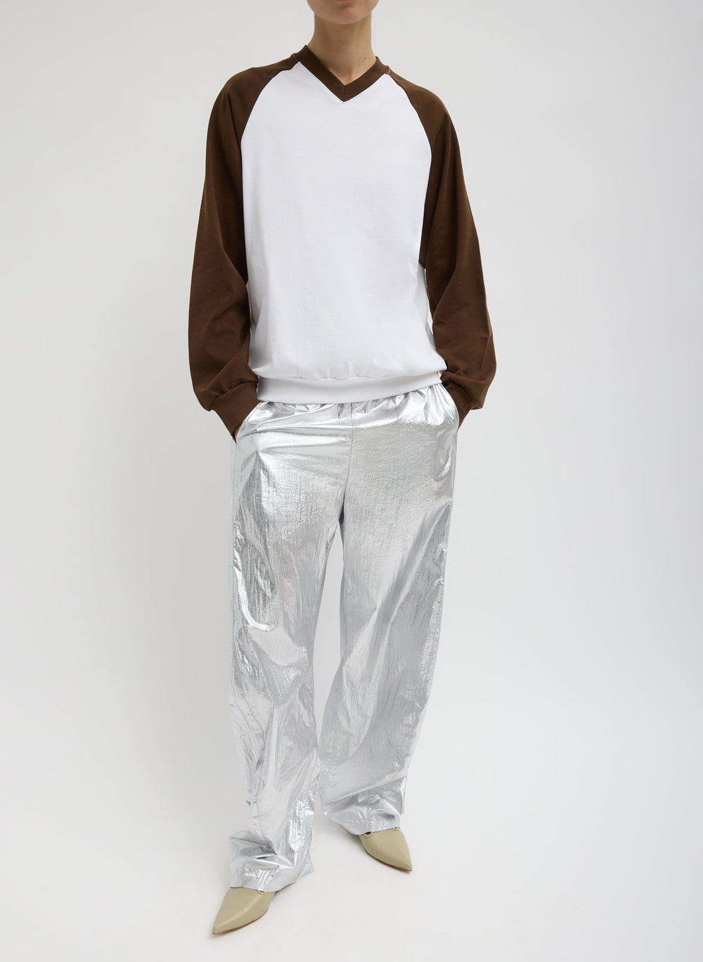 Perfect T-Shirt Vintage Sweatshirt | Tibi Brown Multi