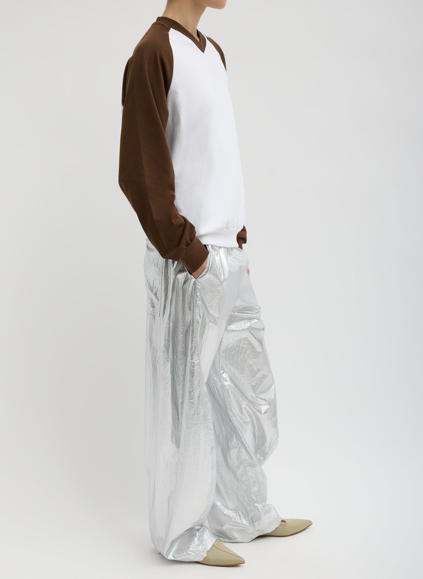 Perfect T-Shirt Vintage Sweatshirt | Tibi Brown Multi