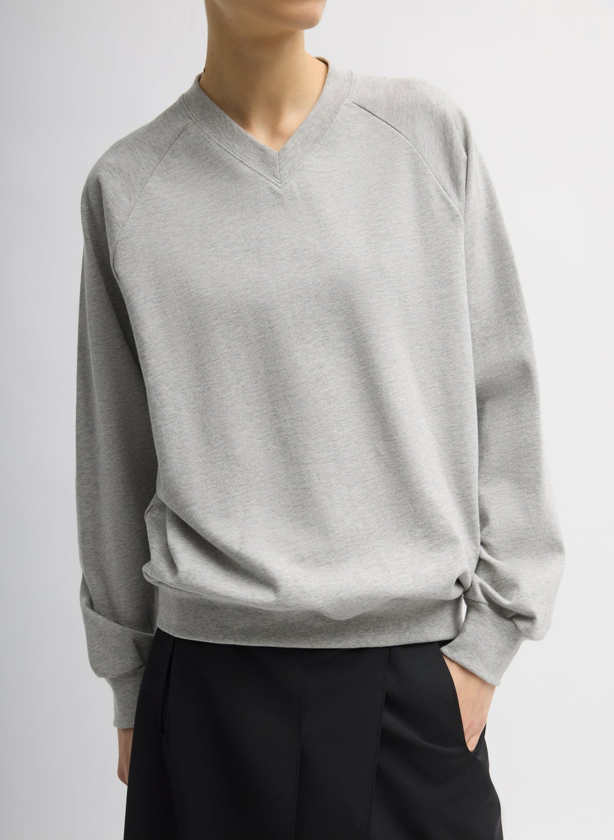 Perfect T-Shirt Vintage Sweatshirt | Tibi Heather Grey