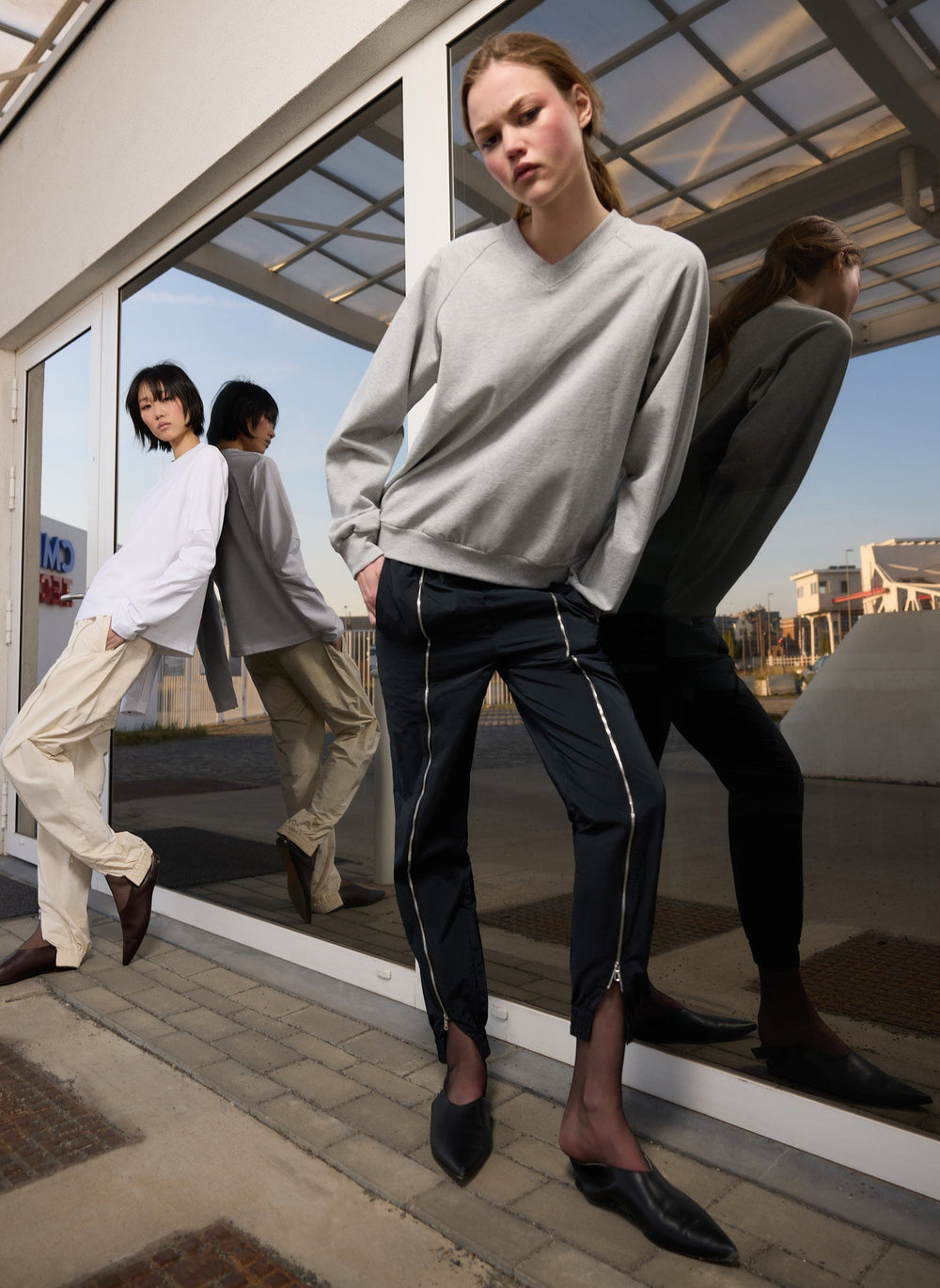 Perfect T-Shirt Vintage Sweatshirt | Tibi Heather Grey
