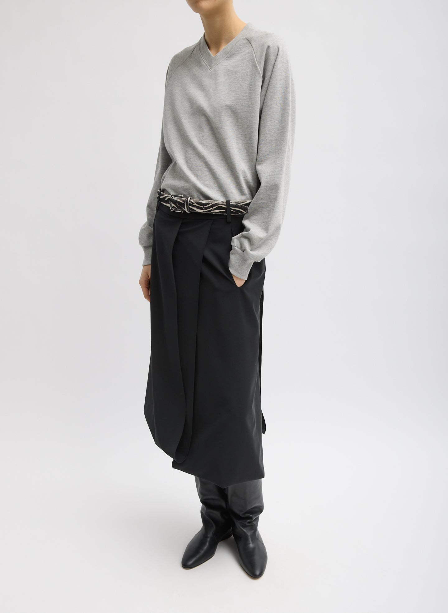 Perfect T-Shirt Vintage Sweatshirt | Tibi Heather Grey