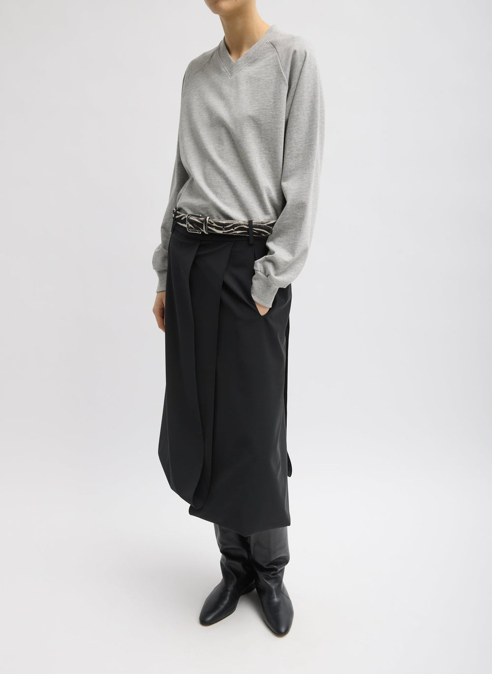 Perfect T-Shirt Vintage Sweatshirt | Tibi Heather Grey