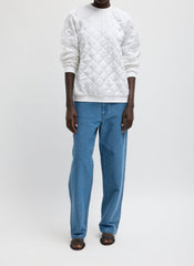 Cozy Quilting Sweatshirt | Tibi White