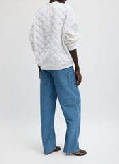 Cozy Quilting Sweatshirt | Tibi White