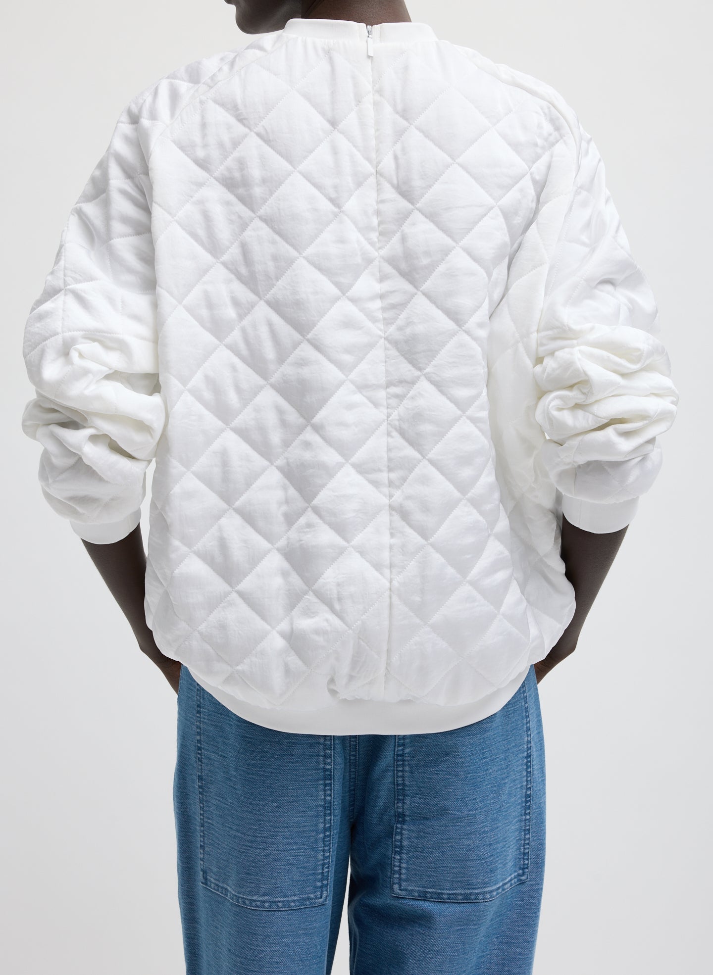 Cozy Quilting Sweatshirt | Tibi White