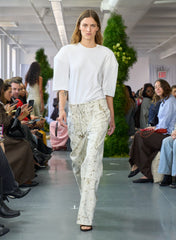 Perfect Hinged Sleeve T-Shirt | Tibi White