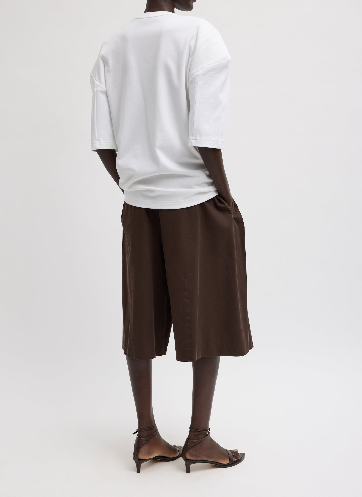 Perfect Hinged Sleeve T-Shirt | Tibi White