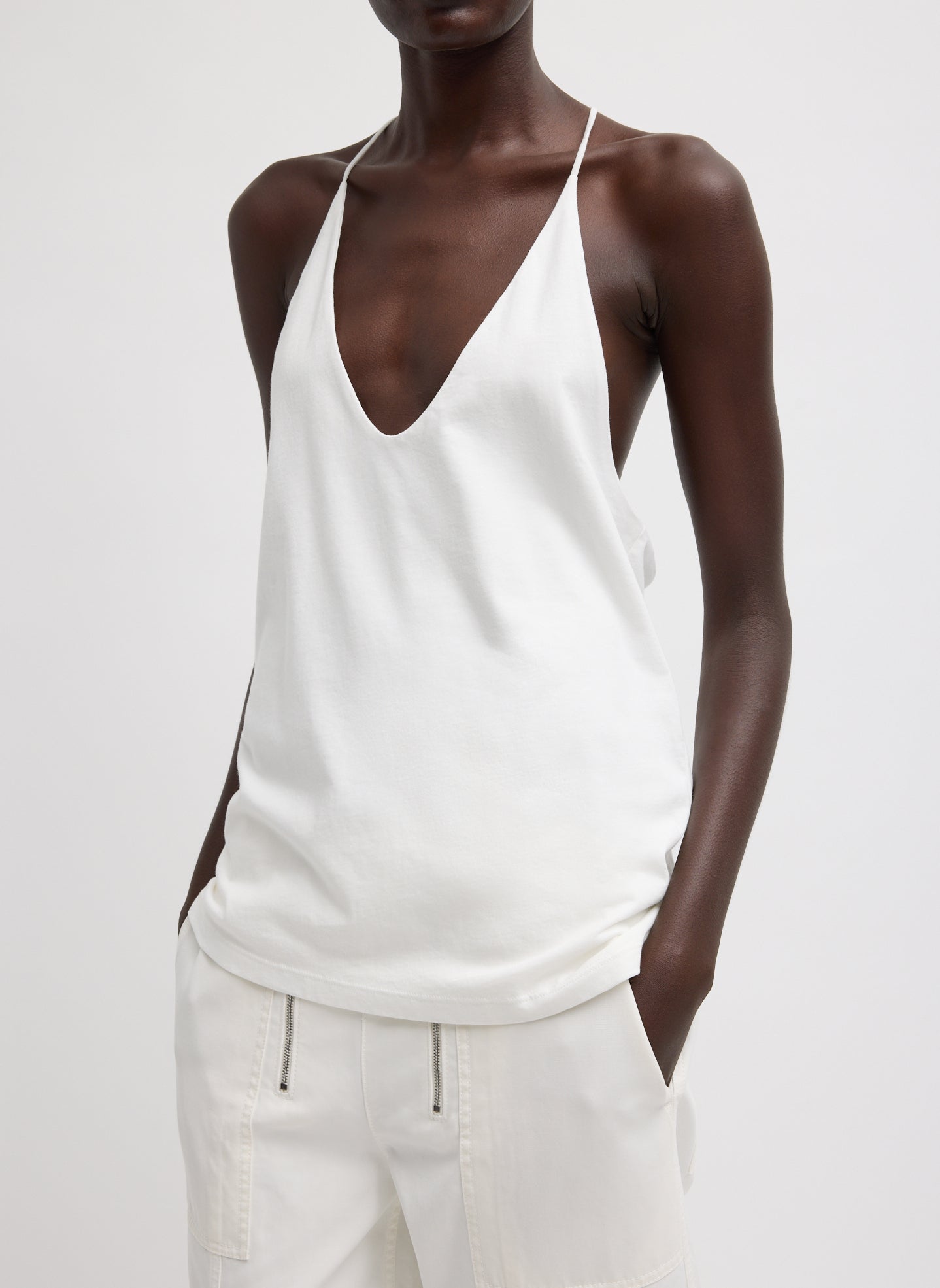 Racerback Tank | Tibi White