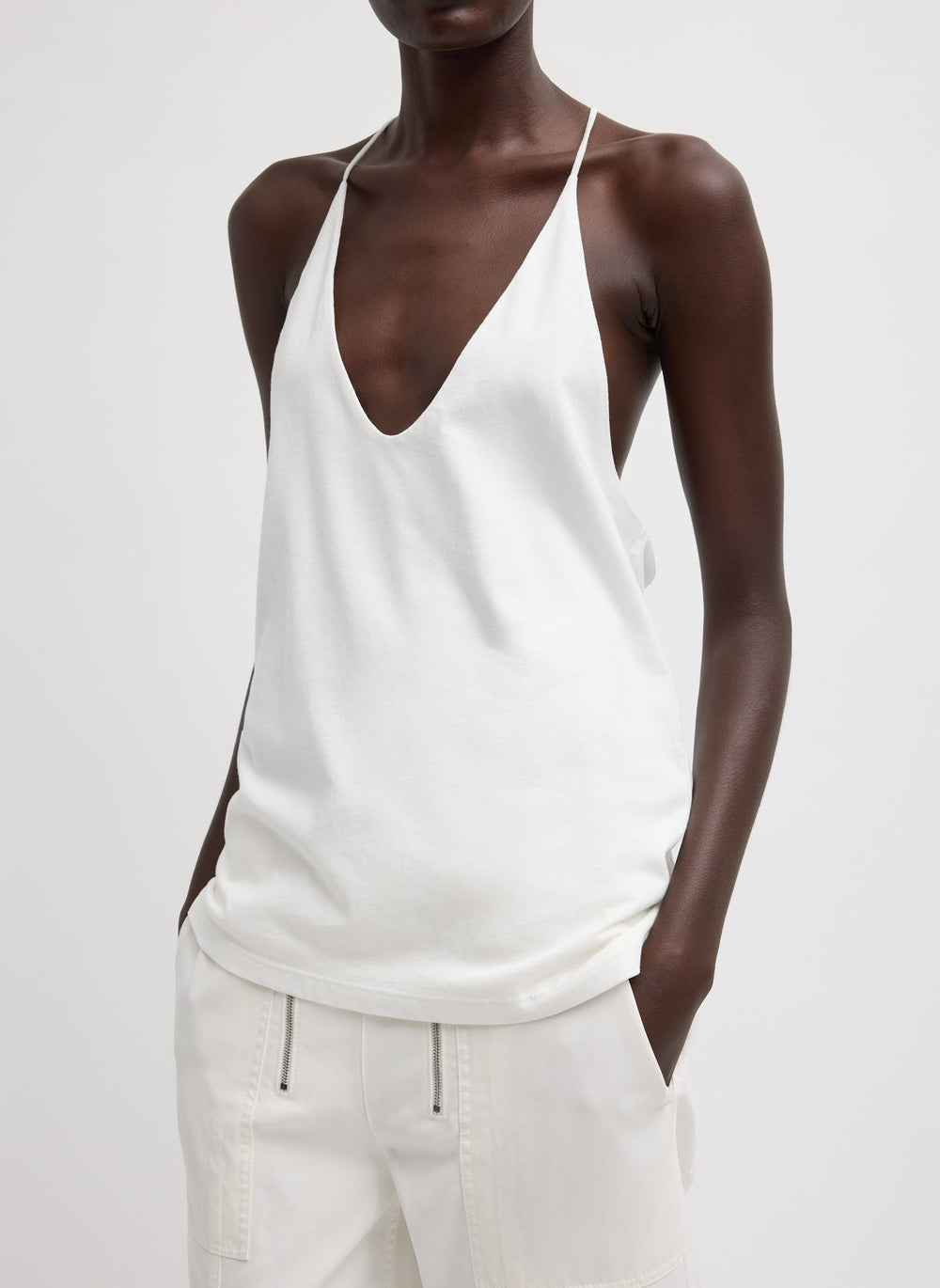 Racerback Tank | Tibi White