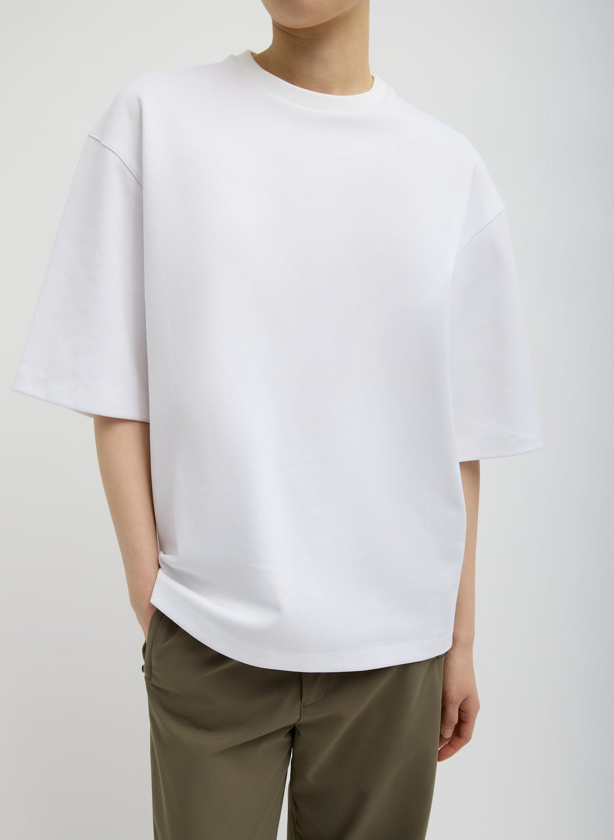 Active Knit Easy T-Shirt | Tibi White